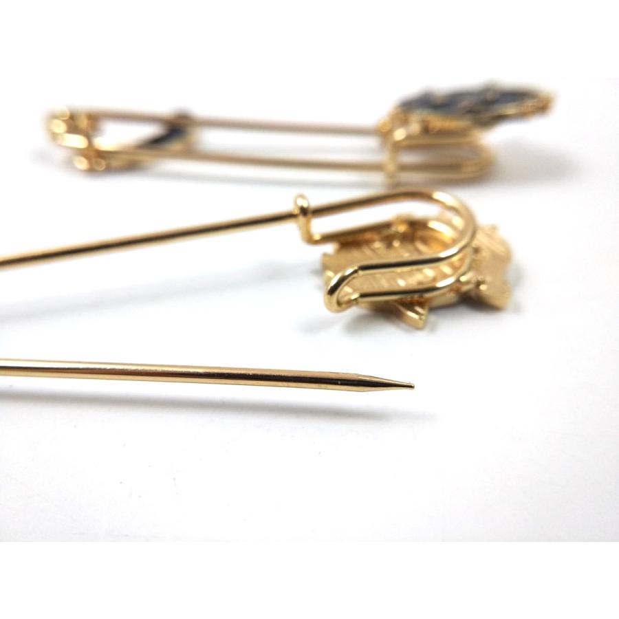 ネコ 安全ピン ブローチ 2個セット 黒猫 白猫 9.4cmX1.7cm おしゃれ