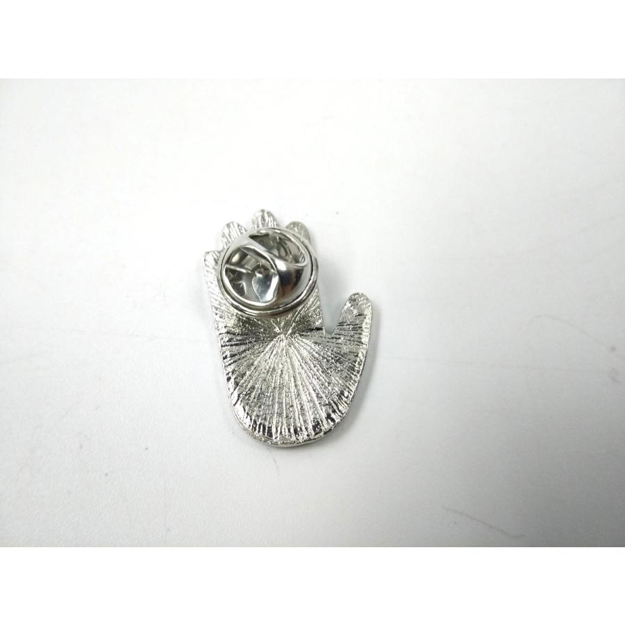 手 ピンバッジ オカルト 悪魔 ハンド 3cmX1.2cm 送料無料 : まるとも