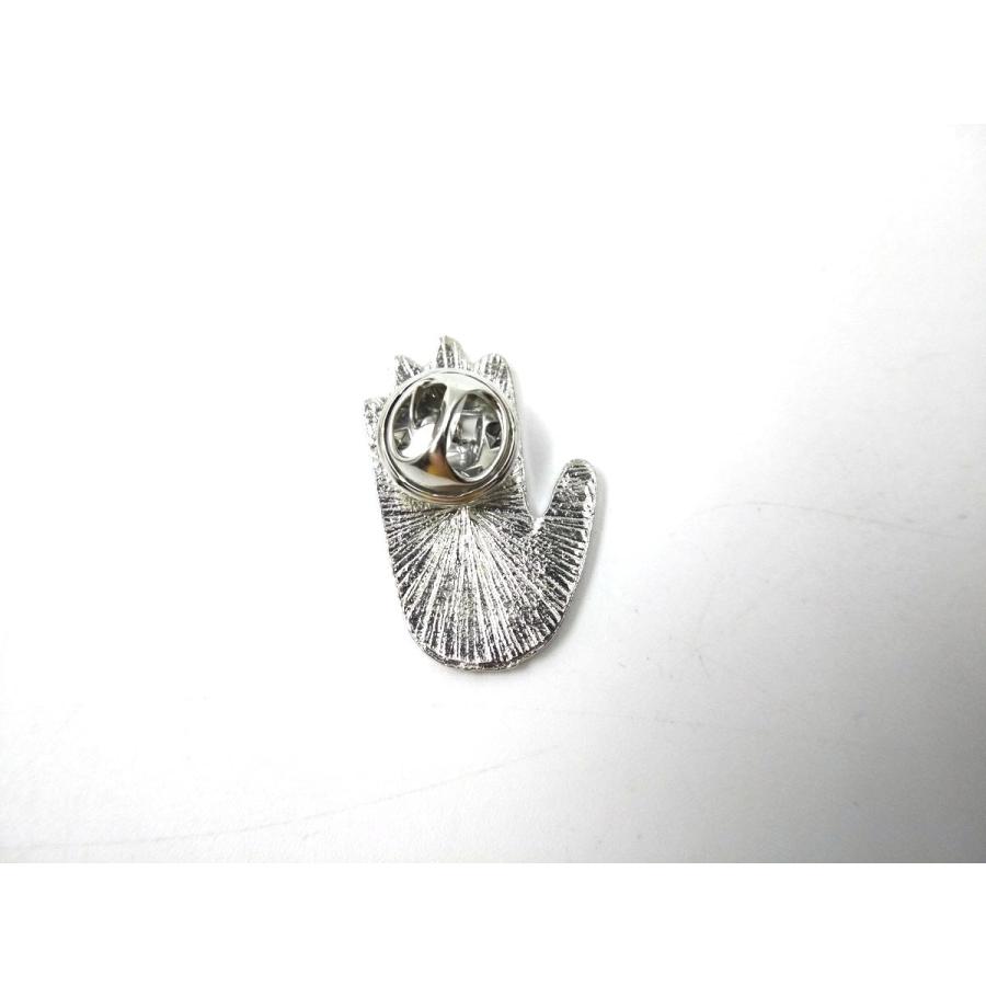 手 五芒星 ピンバッジ オカルト 悪魔 ハンド 1.7cmX2.8cm 送料無料