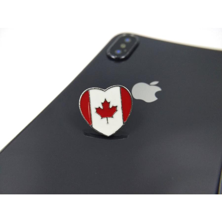 カナダ love ハート ピンバッジ 2cmX2cm ピンズ 留め具 バッチ