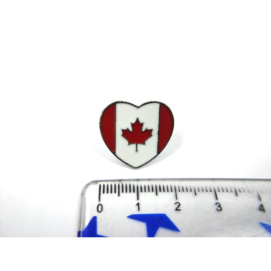 カナダ love ハート ピンバッジ 2cmX2cm ピンズ 留め具 バッチ