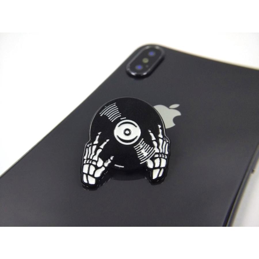 骨 レコード スカル ピンバッジ ピンズ music 3cmX3.3cm 送料無料