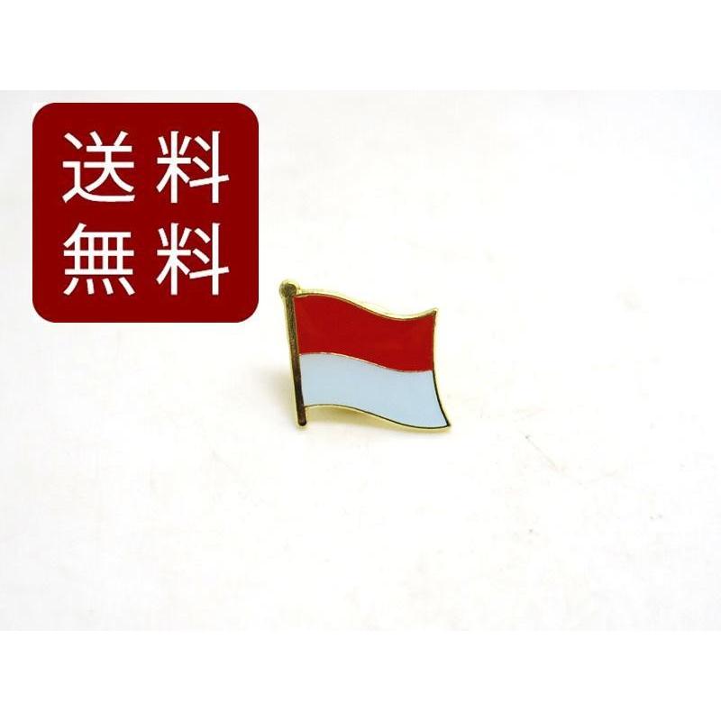 インドネシア国旗 ピンバッジ ピンズ 2cmX1.3cm 留め具 バッチ