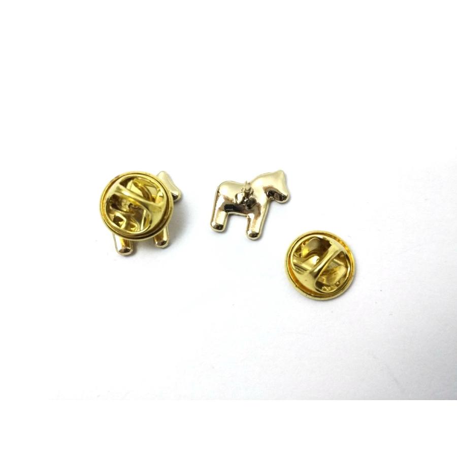 フランスカラー 馬 犬 ピンバッジ トリコロール 2個セット 1.2cmX1.3cm