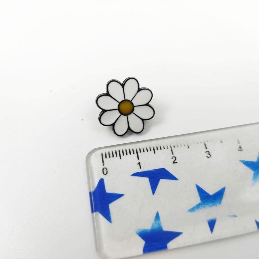 ヒナギク 菊 フラワー ピンバッジ ピンズ 花 一重菊 菊花 雛菊