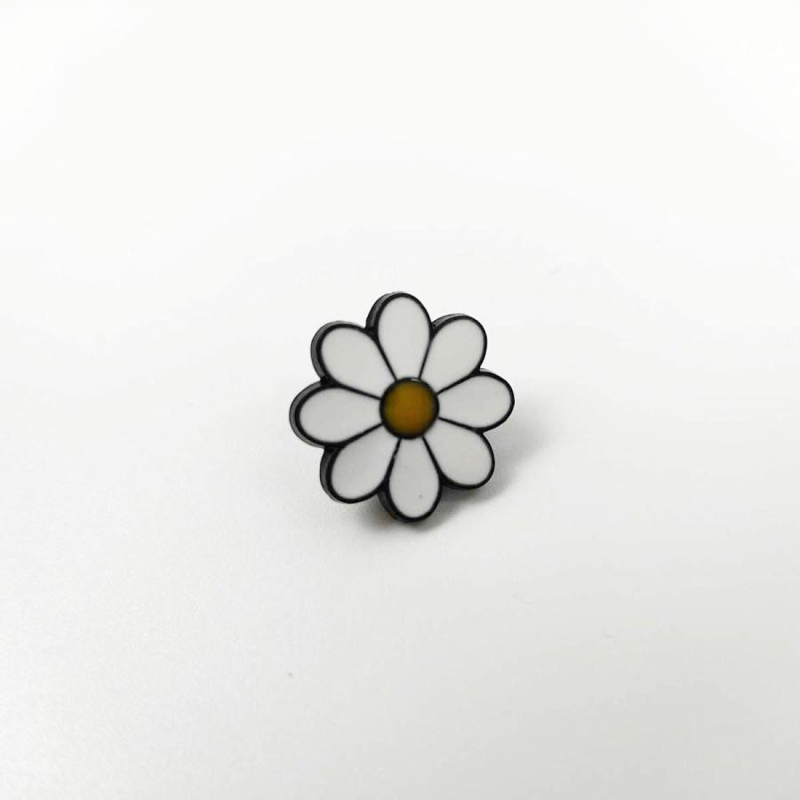 ヒナギク 菊 フラワー ピンバッジ ピンズ 花 一重菊 菊花 雛菊