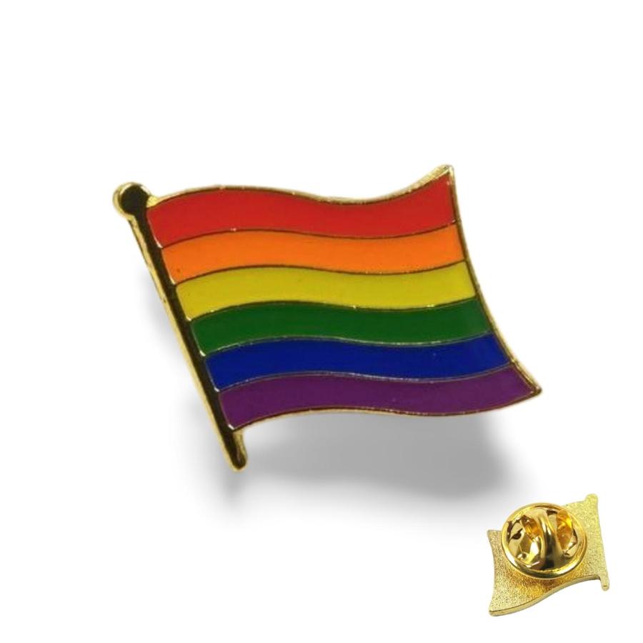 レインボー フラッグ 虹 ピンバッジ ピンズ LGBT 1.5cmX1.6cm プライド