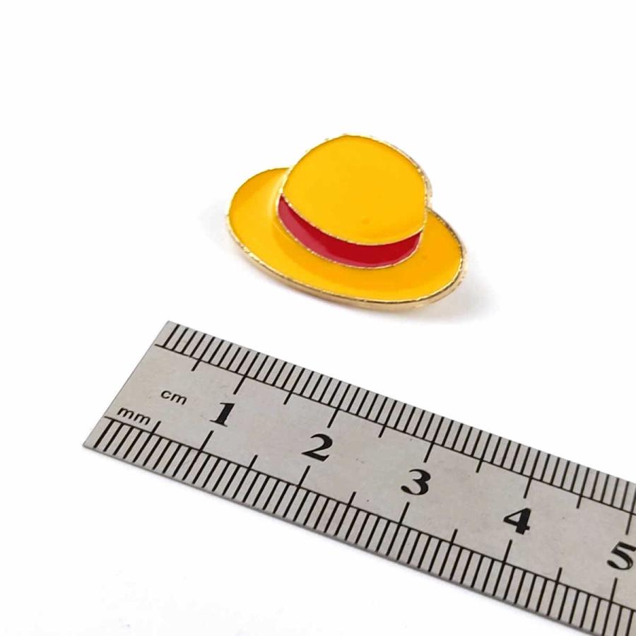 麦わら帽子 ピンバッジ ピンズ 夏 子供 ワンピース風 ルフィ 海賊王