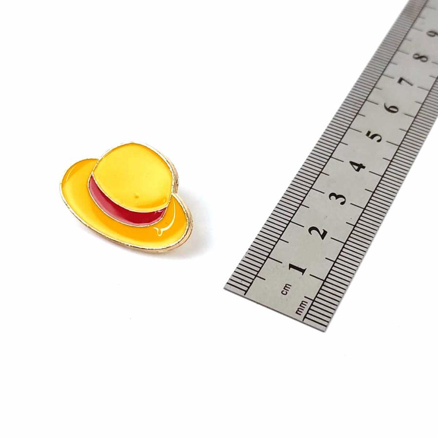 麦わら帽子 ピンバッジ ピンズ 夏 子供 ワンピース風 ルフィ 海賊王