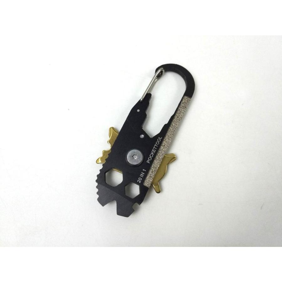 多機能カラビナ型マルチツール 20in1 サバイバルゲーム キャンプに