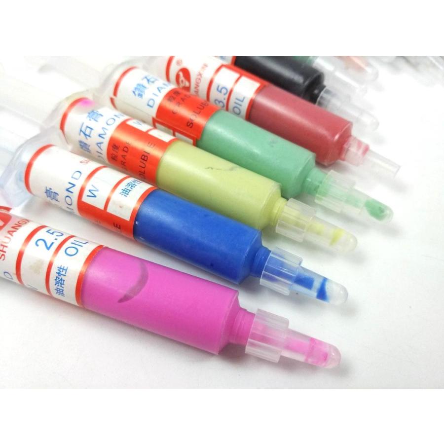 ダイヤモンドペースト 液体 液漏れアウトレット Y1位 コンパウンド 研磨 鏡面 仕上げ 12本セット 320〜10000 2.5cmx14cm  研磨剤 粒度 セット 番手 ダイヤモンド