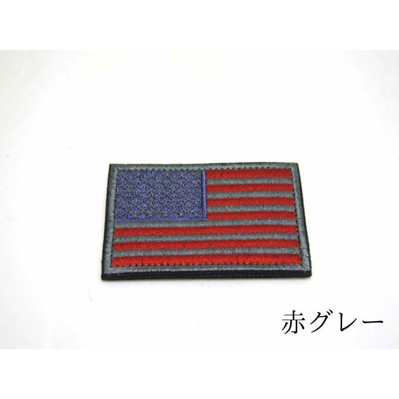 アメリカ国旗 星条旗 パッチ 8cmx5cm 全6色 ベルクロ ワッペン
