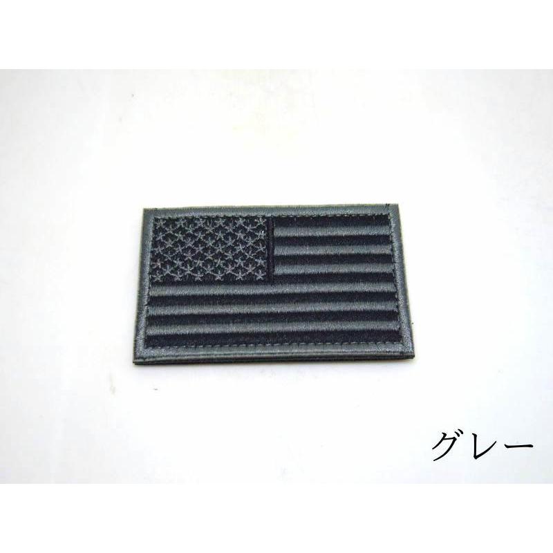 アメリカ国旗 星条旗 パッチ 8cmx5cm 全6色 ベルクロ ワッペン