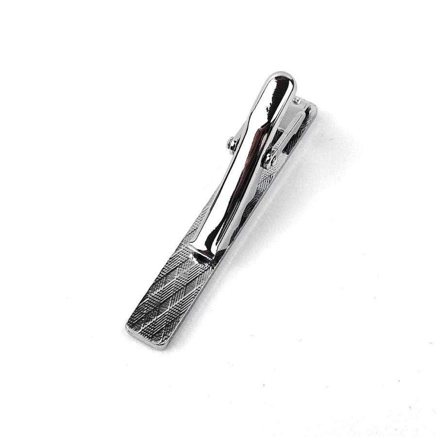 ネクタイピン ミニサイズ シンプル スクエア プレート 4cmX0.5cm 全4色
