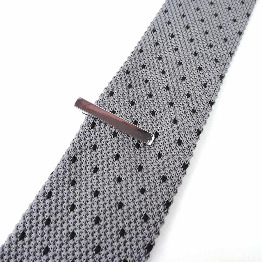 ネクタイピン ミニサイズ シンプル スクエア プレート 4cmX0.5cm 全4色
