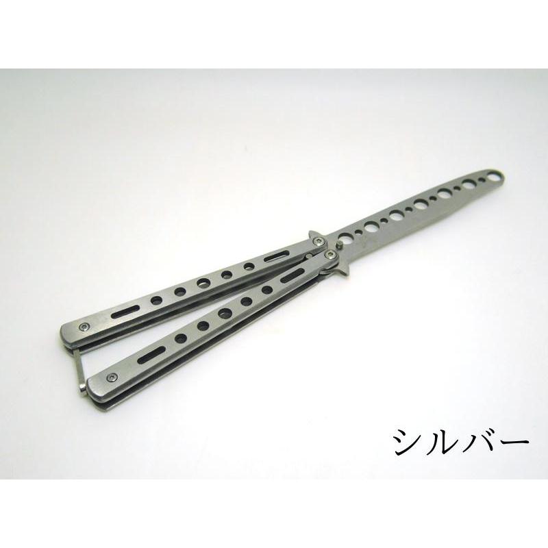 刃なし 練習用 バタフライナイフ 0.4cmX13.3cm 全2色 バタフライ 刃なし 練習用 バタフライナイフ 0.4cmX13.3cm 全2色 バタフライ
