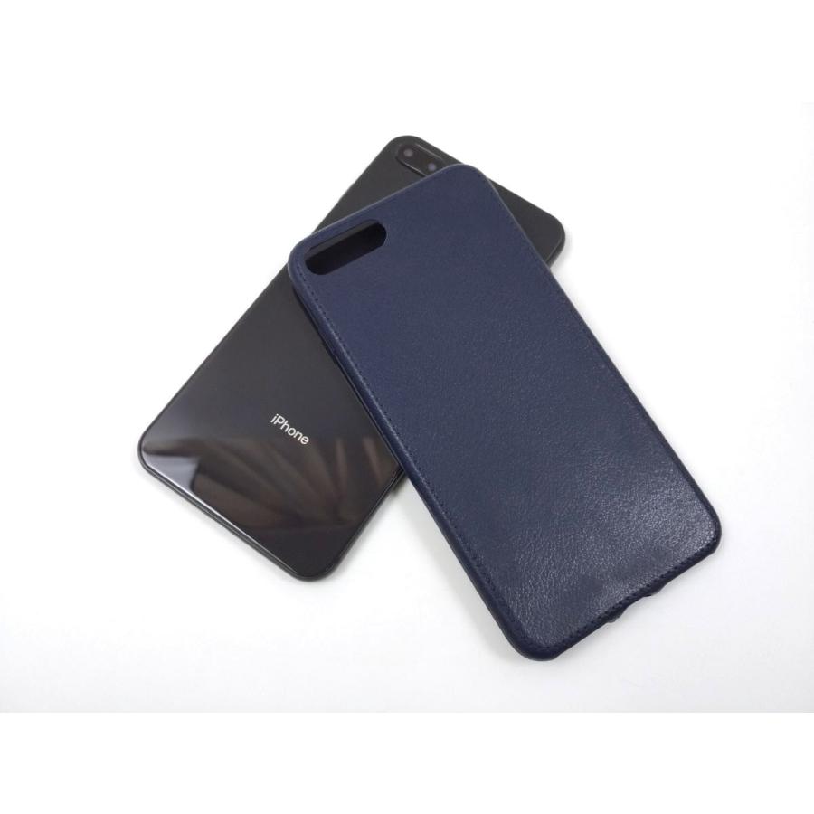 iPhone 7 Plus/8 Plus レザー風 シンプル ソフトカバー ケース 薄型