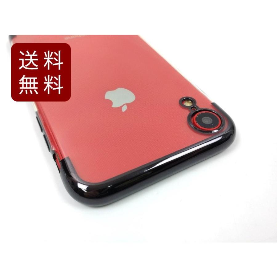 iPhone XR用 クリアケース ソフトカバー 全4色 TPU 透明 電解メタル 電着 高品質 送料無料 :XM3504:まるともストア 通販  