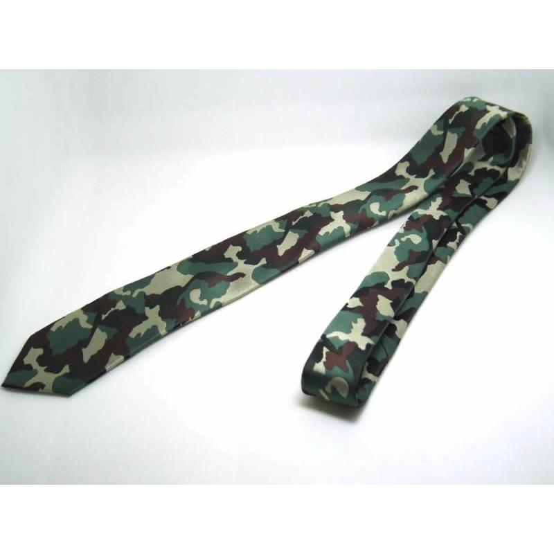迷彩細ネクタイ アーミー ナロータイ ミリタリー 全3色【DM便送料無料