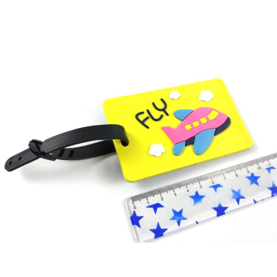 飛行機柄 FLY ラゲッジタグ ネームタグ 全6色 タグ 普段使い おしゃれ