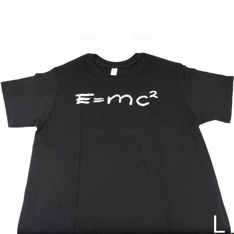 e=mc2 Tシャツ ブラック アインシュタイン 特殊相対性理論 M・Lサイズ