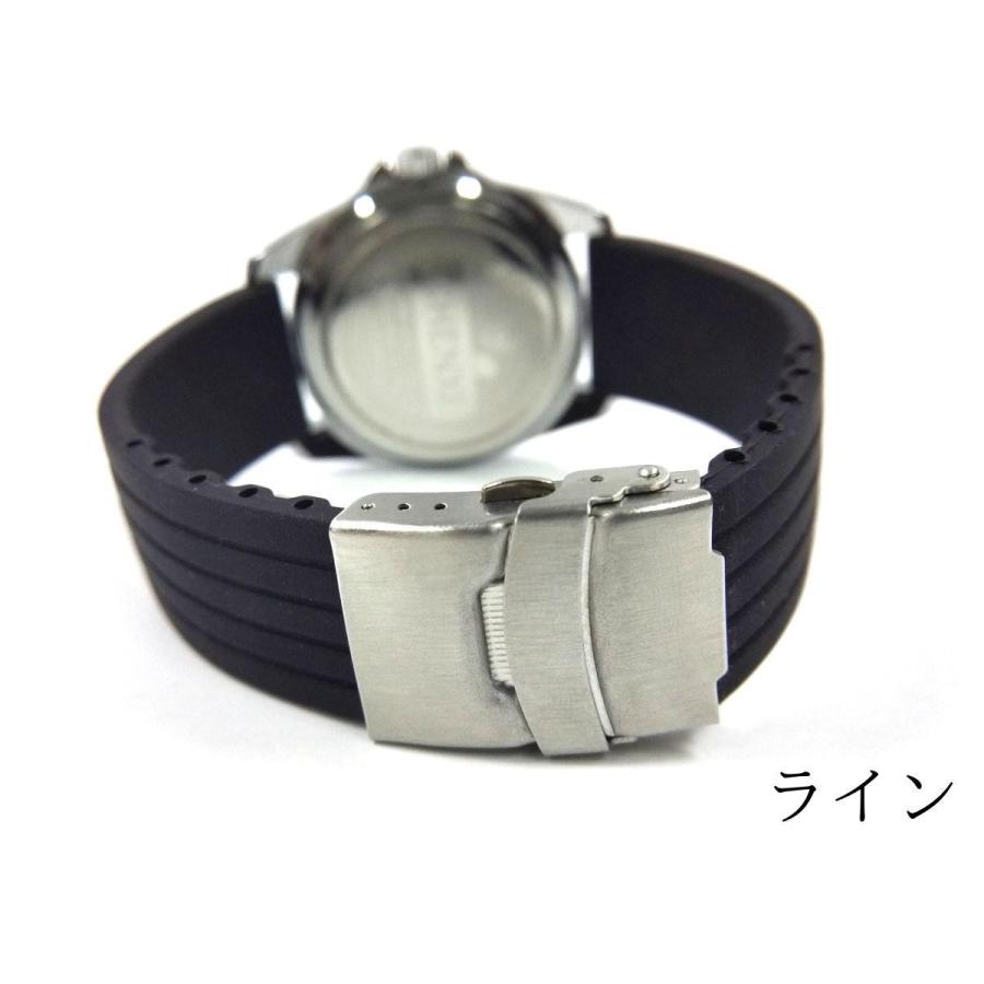 シリコンラバーストラップ Wロックバックル 交換用腕時計ベルト 全4種類 ブラック 22mm Xwa137 まるともストア 通販 Yahoo ショッピング