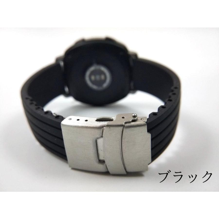 シリコンラバーストラップ 交換用腕時計ベルト Dバックル 全5色 18mm