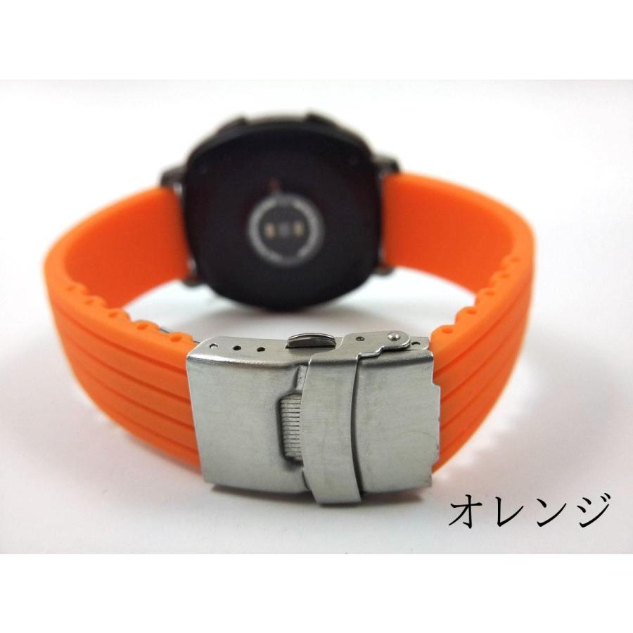 シリコンラバーストラップ 交換用腕時計ベルト Dバックル 全5色 18mm