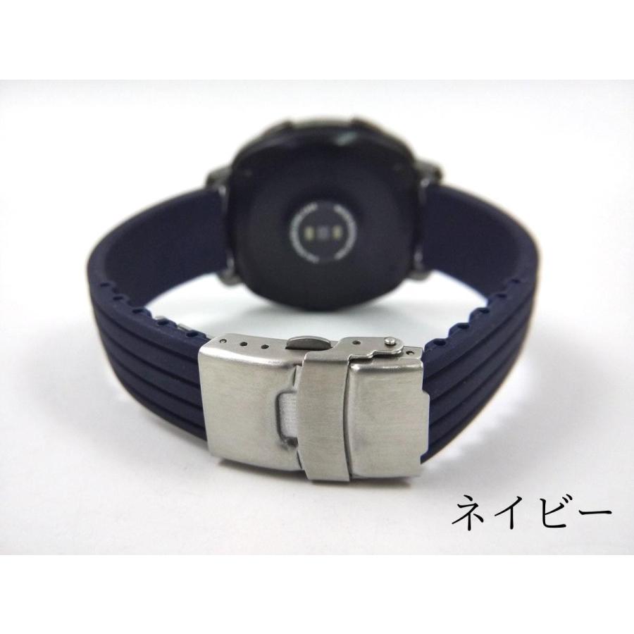 シリコンラバーストラップ 交換用腕時計ベルト Dバックル 全5色 18mm
