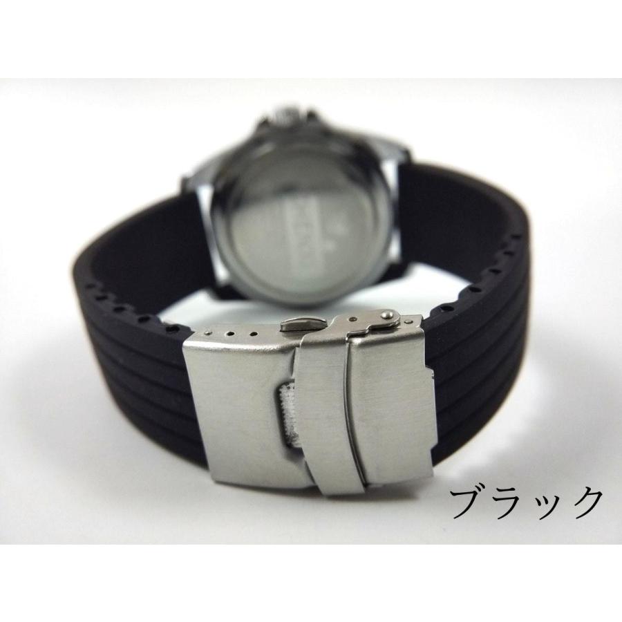 ブライトリング　Dバックル用　ラバーストラップ ベルトブラック168S 24mm シリコンラバーストラップ 交換用腕時計ベルト Dバックル 22mm 全5色