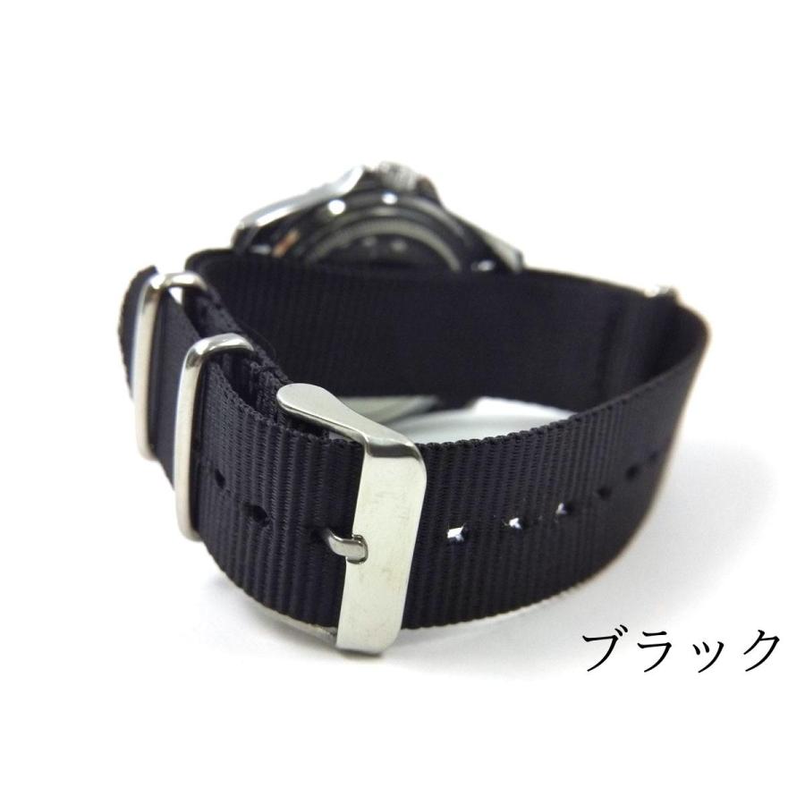 ナイロン製ミリタリーストラップ natoタイプ 22mm 腕時計布ベルト 全13