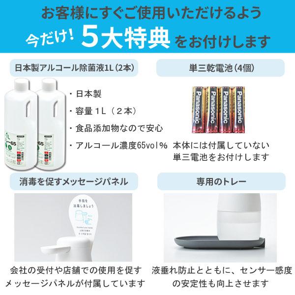 テッテ （日本製アルコール除菌液1L：2本付き ）キングジム 自動手指 