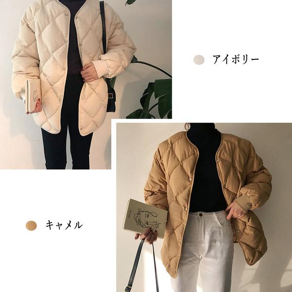 中綿 キルティングジャケット レディース｜marutto-fashion｜02