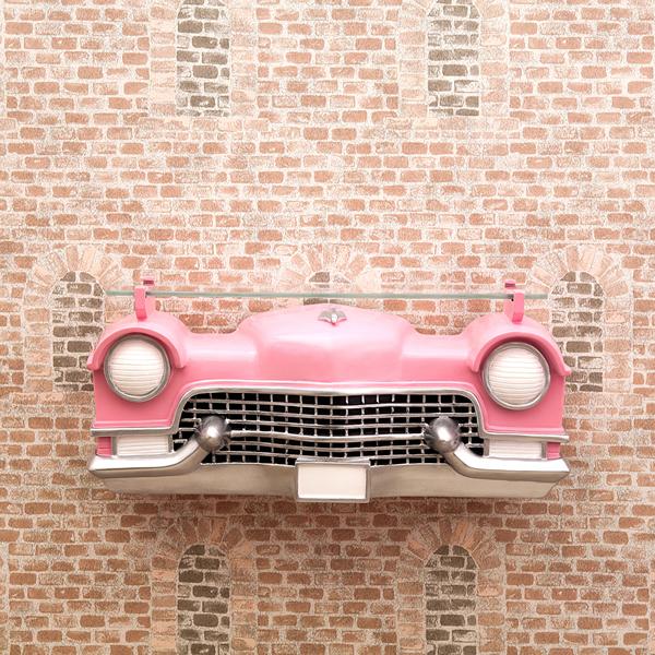 人気が高い オールディーズ Car Headシェルフ Pink Car ウォールシェルフ Pathwaysfl Org