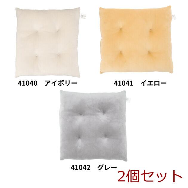 【未使用品/クリーニング済】Cecil McBee クッション 2個セット 不二貿易（Fuji Boeki） もちもちシートクッション 42*40cm 2個セット