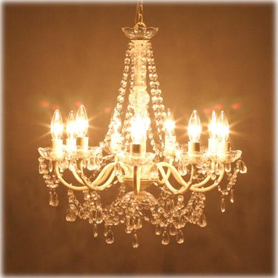 9灯シャンデリア ジュリエット クリーム LED電球対応 ノックダウン 