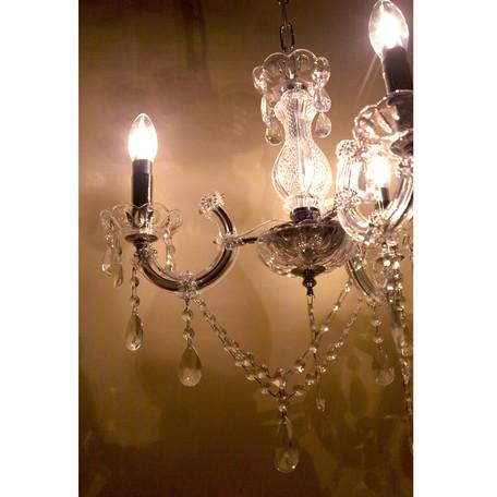 Trois トワ　クリアガラス３灯シャンデリ Trois トワ クリアガラス3灯シャンデリ