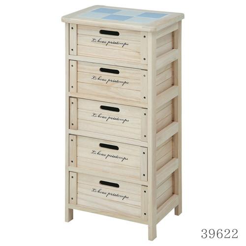 不二貿易 木製5段ボックス 桐 不二貿易（Fuji Boeki） 桐製マルチストッカー 木製5段ボックス : まる