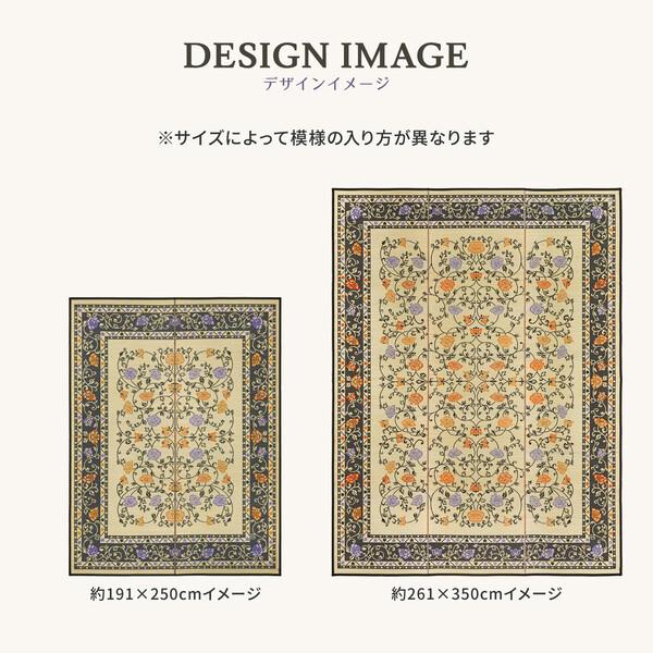 ラグ 国産い草ラグ カーペット 約191×191cm 三重織 裏貼りあり ラグ 国産い草ラグ カーペット 約191×191cm 三重織 裏貼りあり