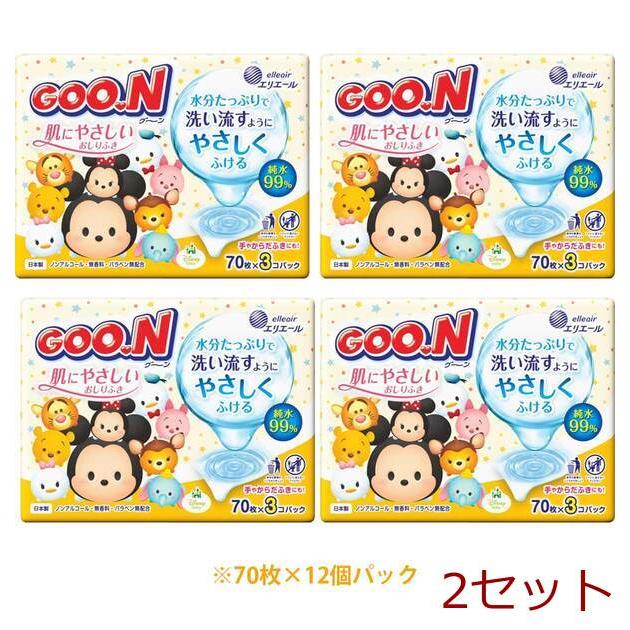 グーン 肌にやさしいおしりふき ディズニーツムツムデザイン 詰替用 70枚 12個パック 2個セット Ke 0993 まるっとマーケット 通販 Yahoo ショッピング