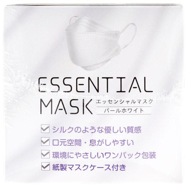 マスク 不織布 さらふわ ESSENTIAL MASK 不織布マスク パールホワイト FD30-WH 紙製マスクケース付き 30枚入 5個セット｜marutto-markets｜03