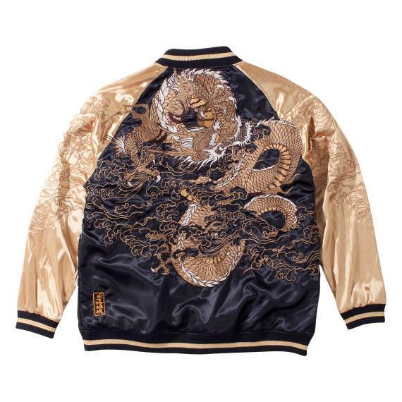 大きいサイズ 絡繰魂 龍乱舞リバーシブルスカジャン ３Ｌ ４Ｌ ５Ｌ ６Ｌ ラッピング可 送料無料 即日発送 大きいサイズ 絡繰魂 龍乱舞リバーシブルスカジャン 3L 4L 5L