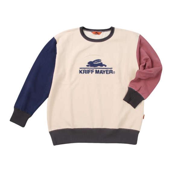 大きいサイズ KRIFF MAYER 裏起毛サガラロゴクルーネックスウェット 3L 4L 5L 6L 8L MC846902-83626 ラッピング可 送料無料 即日発送 大きいサイズ KRIFF MAYER 裏起毛サガラロゴクルーネックスウェット 3L
