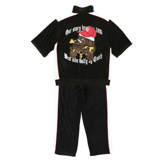 大きいサイズ GALFY ウェッサイ成金パイル半袖スタンドフルジップ3L 4L