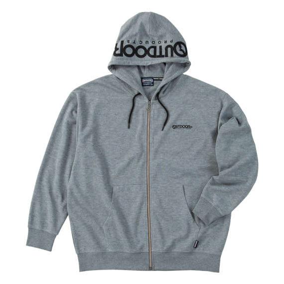 大きいサイズ OUTDOOR PRODUCTS 綿タッチエステルダンボールフルジップパーカー 3L 4L 5L 6L 7L 8L カーキ ラッピング可 送料無料 即日発送 大きいサイズ OUTDOOR PRODUCTS 綿タッチエステルダンボールフルジップ