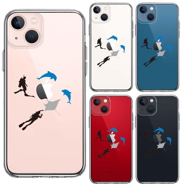 iPhone13mini ケース クリアスキューバダイビング マンタ iPhone13mini ケース クリアスキューバダイビング マンタ