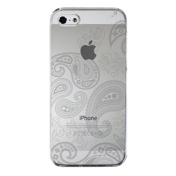 iPhone5 iPhone5s ケース クリア ペイズリー柄 ライトグレイ スマホケース ハード スマホケース ハード｜marutto-markets｜04