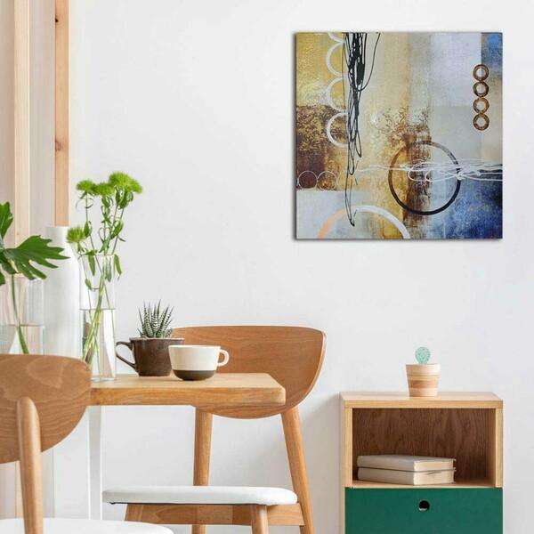 アートパネル BWA121 CIRCLE4 円の抽象50x50cm 抽象画 絵画 和風 和