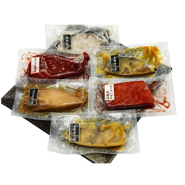 静岡 焼津いまる井川商店 漬け魚4種セット 本鰆×4 銀だら×2 メカジキ×2 まぐろ×2 まぐろハラモ×2_1