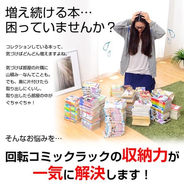 回転式の本棚 回転コミックラック（7段タイプ）SWK-7（本棚回転コミック）_7